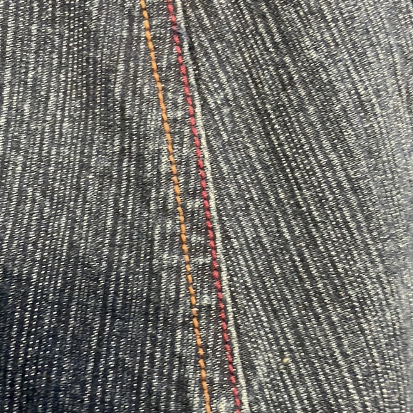 Vintage Y2 BLU Blue Jeans, Brown Leather Trim, SZ 36 - Picture 10 of 10